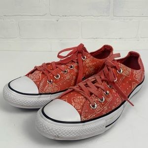 Converse Bandanna Print Western Style Sneaker SZ 7 Boho Y2K Southwestern